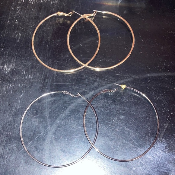 Loft hoop earring bundle like new condition gold, gunmetal grey - Picture 1 of 3
